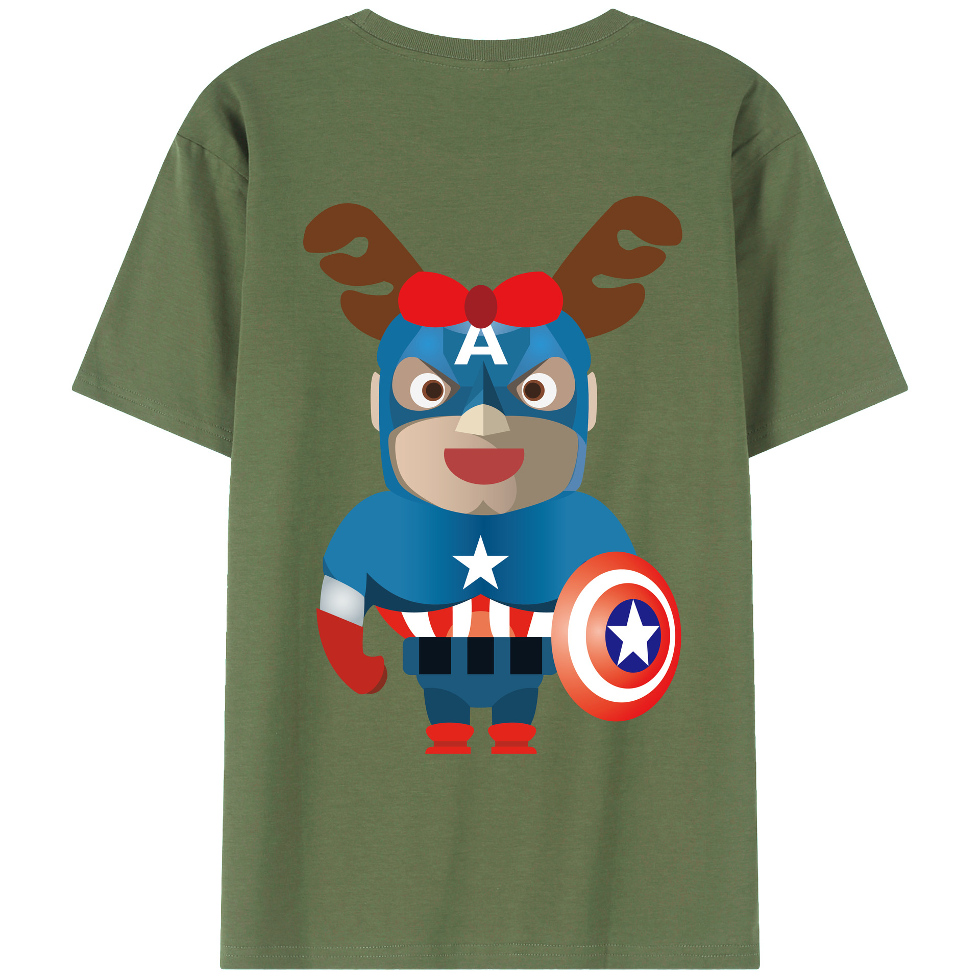 （画像用） アベンジャーズ The Avengers 綿100％ メンズ半袖Tシャツ（バックプリント） 通気性